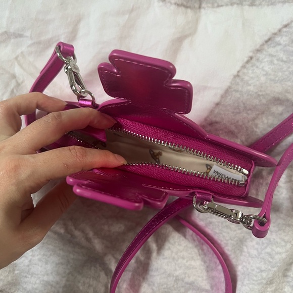 Vivienne Westwood Pink Mini Crossbody Leather Bag - Picture 3 of 3